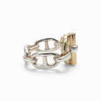 Hermes Enchainee Ring 750 925 Sterling Silver Gold — view 4