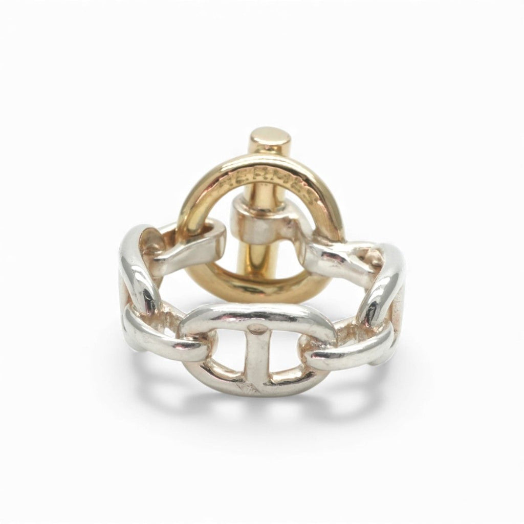 Hermes Enchainee Ring 750 925 Sterling Silver Gold — view 5