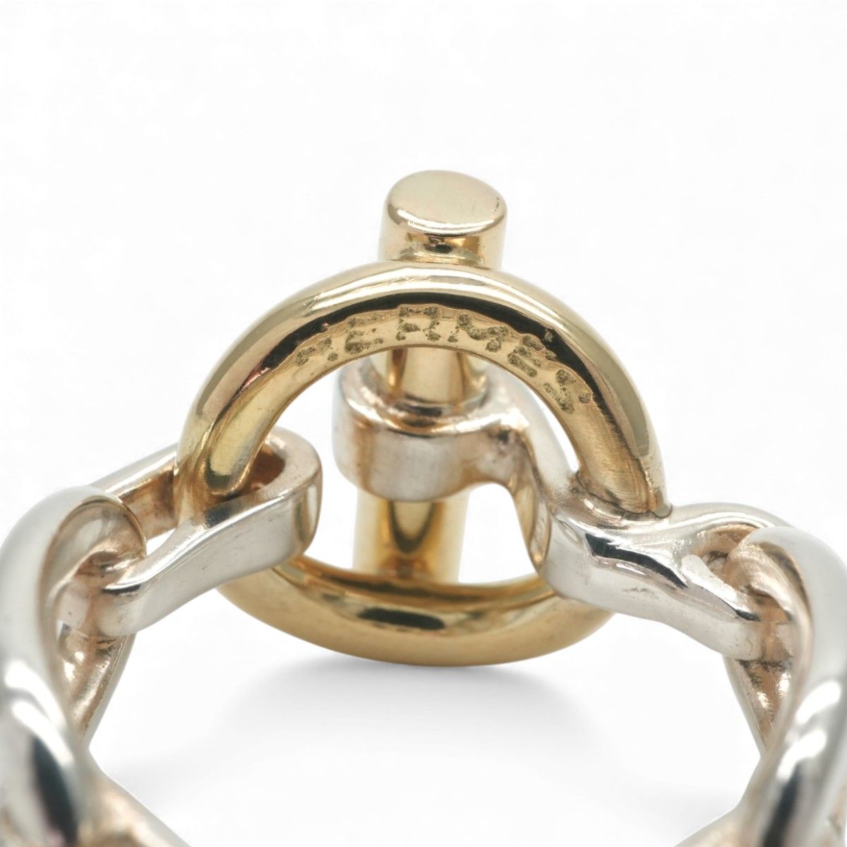 Hermes Enchainee Ring 750 925 Sterling Silver Gold — view 6