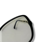 Chanel Sunglasses Chain CC Logo Leather Black Eyewear — view 6