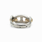 Hermes Chaine D'ancre Ring 750 950 Gold Silver