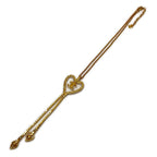 Chanel CC Logo Heart Necklace Rhinestone 23c Gold — view 5