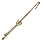 Chanel CC Logo Heart Necklace Rhinestone 23c Gold — view 4
