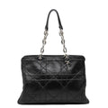 Dior Cannage Granville Chain Handbag Black Leather