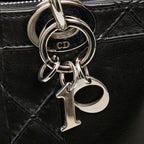 Dior Cannage Granville Chain Handbag Black Leather — view 8