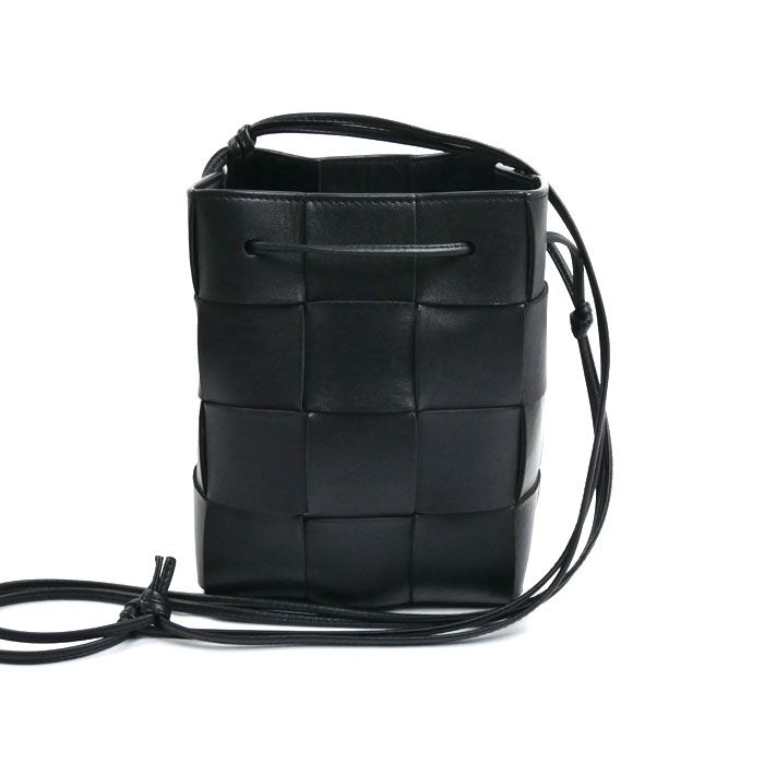 Bottega Veneta Maxi Intrecciato Cassette Small Cross Belt Bag Black