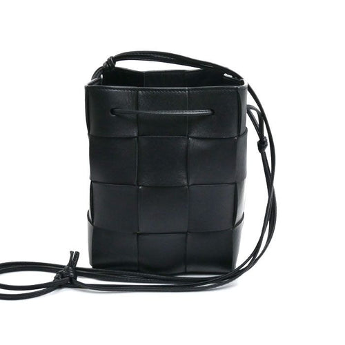 Bottega Veneta Maxi Intrecciato Cassette Small Cross Belt Bag Black