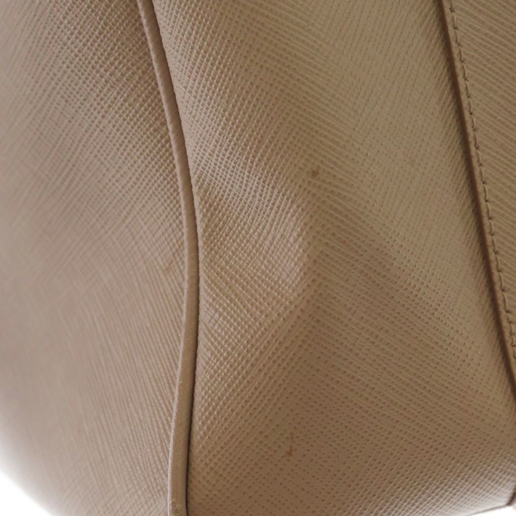 Prada Saffiano Galleria 2-Way Handbag Pink Beige Leather — view 7