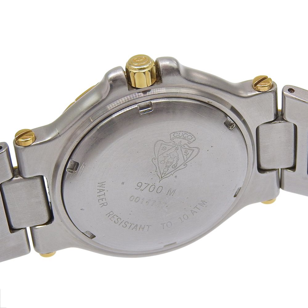 Gucci Stainless Steel Gold Plated Quartz Analog Display Ivory Dial Watch — view 7