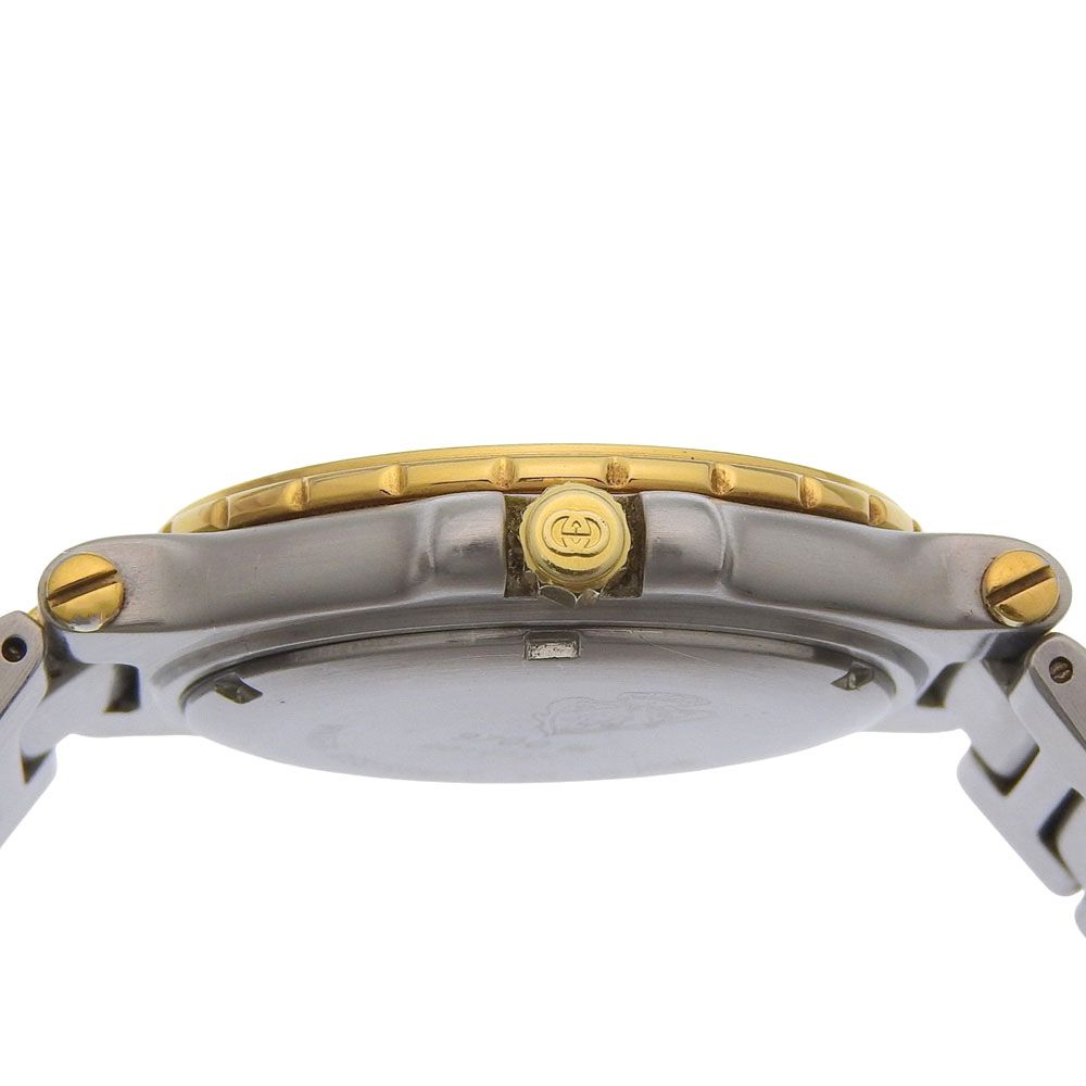 Gucci Stainless Steel Gold Plated Quartz Analog Display Ivory Dial Watch — view 6