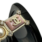 Chanel Sunglasses Imitation Pearl CC Logo Black Pink Eyewear — view 5