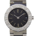 Bvlgari Stainless Steel Quartz Analog Watch with Black Dial