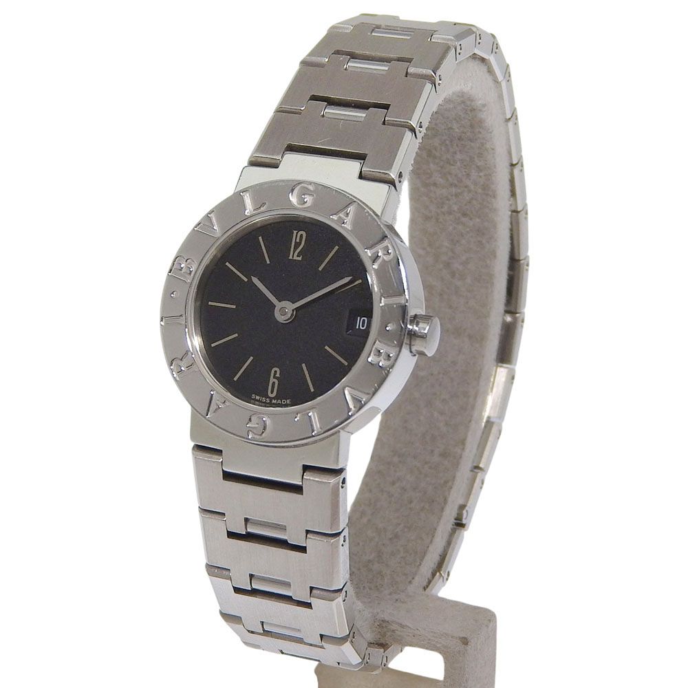 Bvlgari Stainless Steel Quartz Analog Watch with Black Dial — view 2