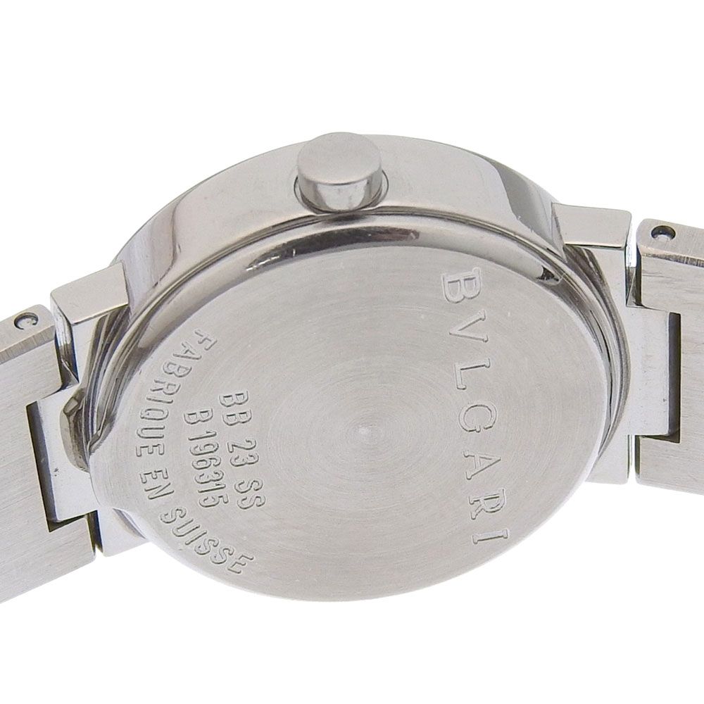 Bvlgari Stainless Steel Quartz Analog Watch with Black Dial — view 7