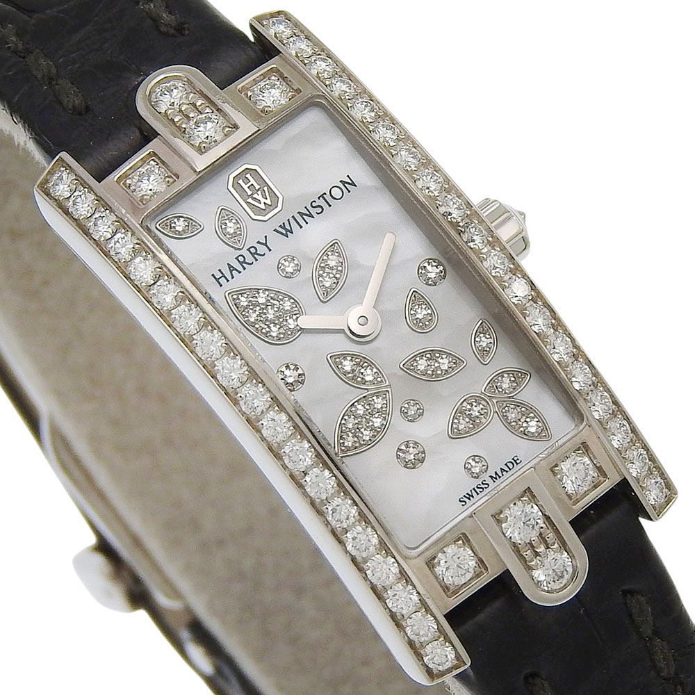 Harry Winston Avenue C Mini Lily Star White Gold Diamond Quartz Chronograph — view 3