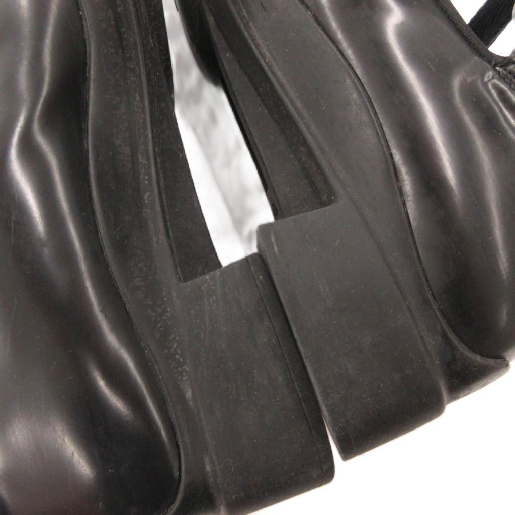 Prada Mary Jane Loafers Square Toe Enamel 34.5 Black — view 8