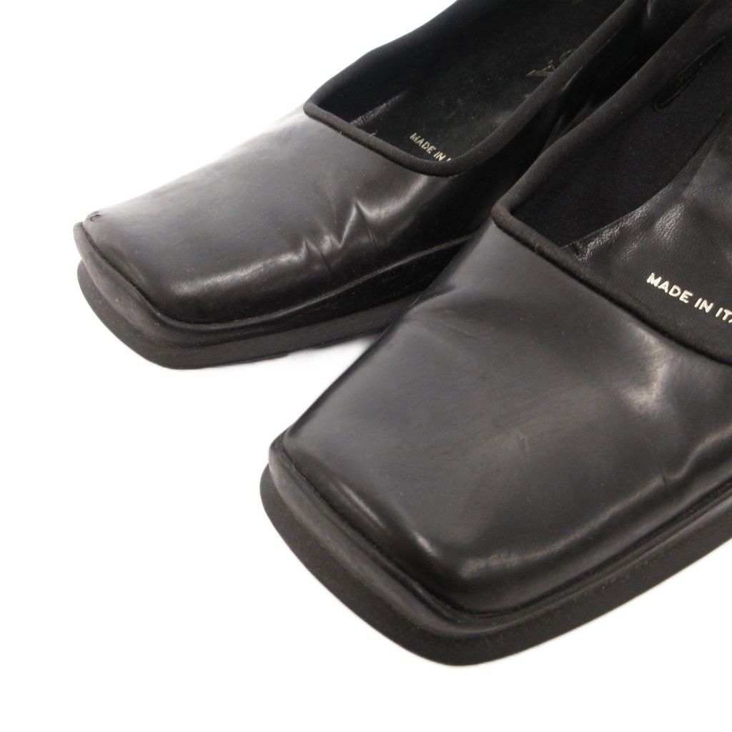 Prada Mary Jane Loafers Square Toe Enamel 34.5 Black — view 3