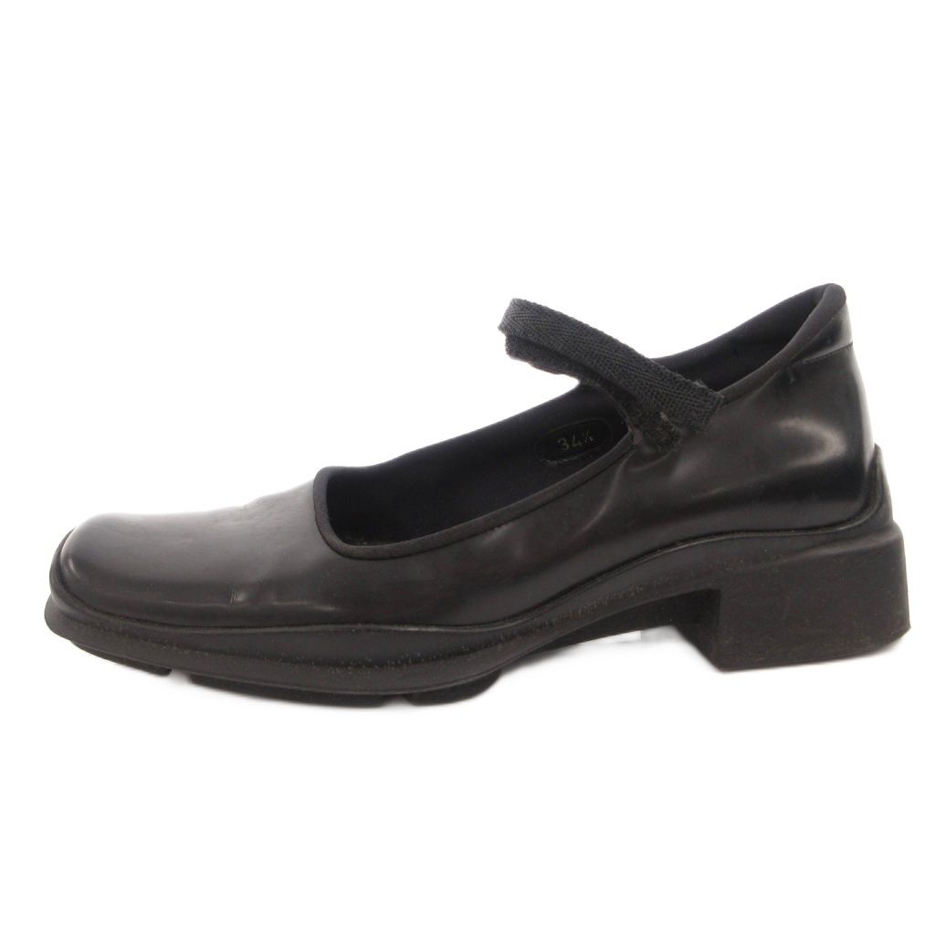 Prada Mary Jane Loafers Square Toe Enamel 34.5 Black — view 2