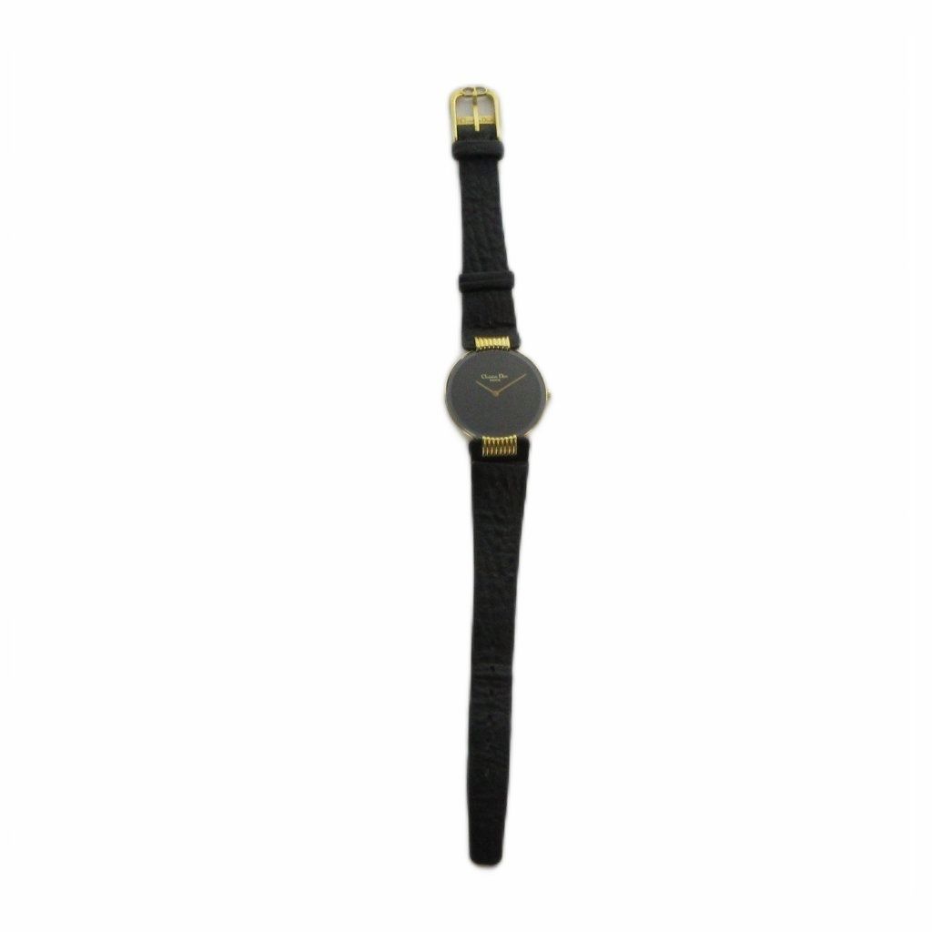 Dior Bakira Watch Quartz Leather Black Dial Gold — view 3