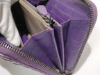 Bottega Veneta Wallet Intrecciato Purple Leather Zip Around — view 9