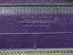 Bottega Veneta Wallet Intrecciato Purple Leather Zip Around — view 8
