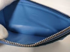 Loewe Card Case Puzzle Coin Holder Blue Leather Long Purse Business Silver — view 8