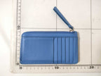 Loewe Card Case Puzzle Coin Holder Blue Leather Long Purse Business Silver — view 2