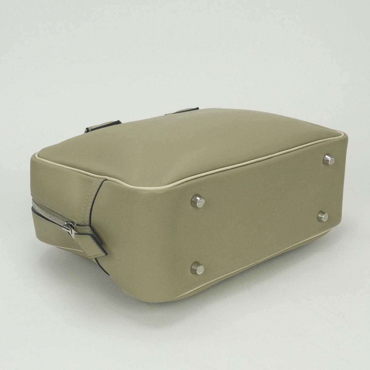 Hermes Plume 28 Tote Swift Sauge Cles Craie Green Beige Silver Handbag Veau — view 6