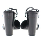 Fendi Square Toe Sandals Black — view 3