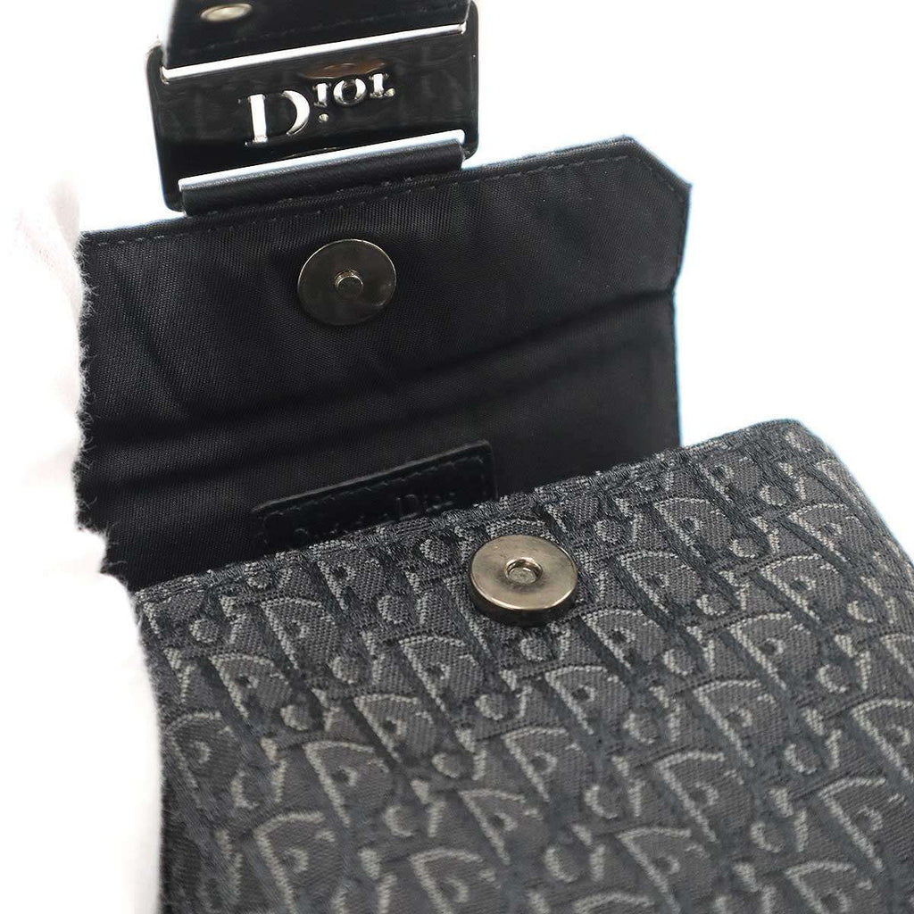 Dior Trotter Canvas Vanity Bag Black — view 9
