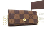 Louis Vuitton Key Case Damier Multicles 4 Ebene Leather Gold Key Holder
