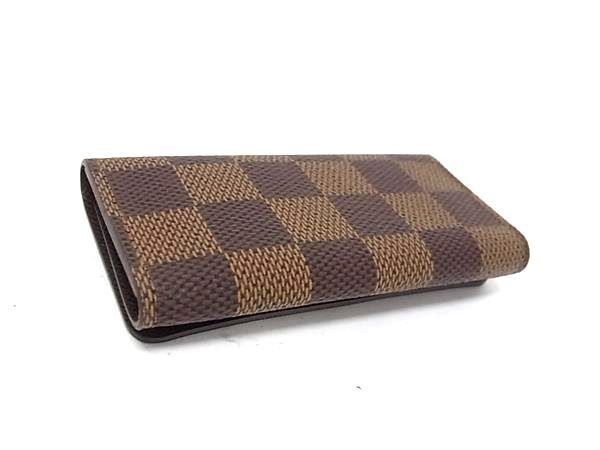 Louis Vuitton Key Case Damier Multicles 4 Ebene Leather Gold Key Holder — view 2