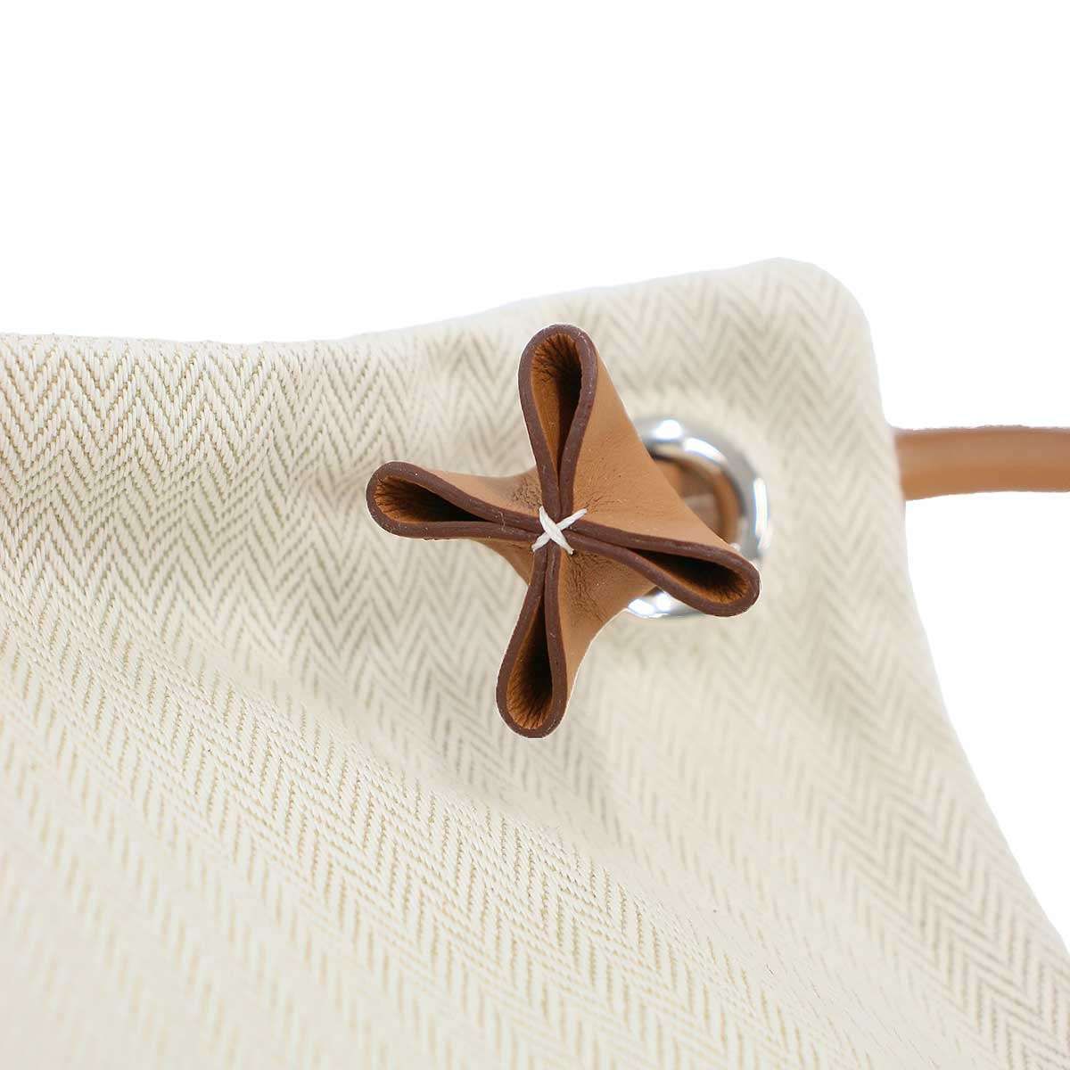 Hermes Aline Toile Chevron MM Toileche Blanc 2-Way Shoulder Backpack Beige — view 8