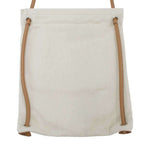 Hermes Aline Toile Chevron MM Toileche Blanc 2-Way Shoulder Backpack Beige — view 2