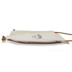 Hermes Aline Toile Chevron MM Toileche Blanc 2-Way Shoulder Backpack Beige — view 3