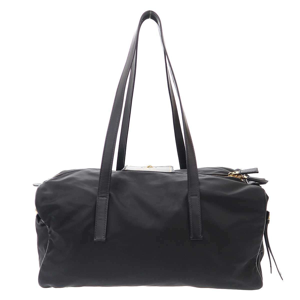 Prada Re-Nylon Large Top Handle Bag Black — view 2