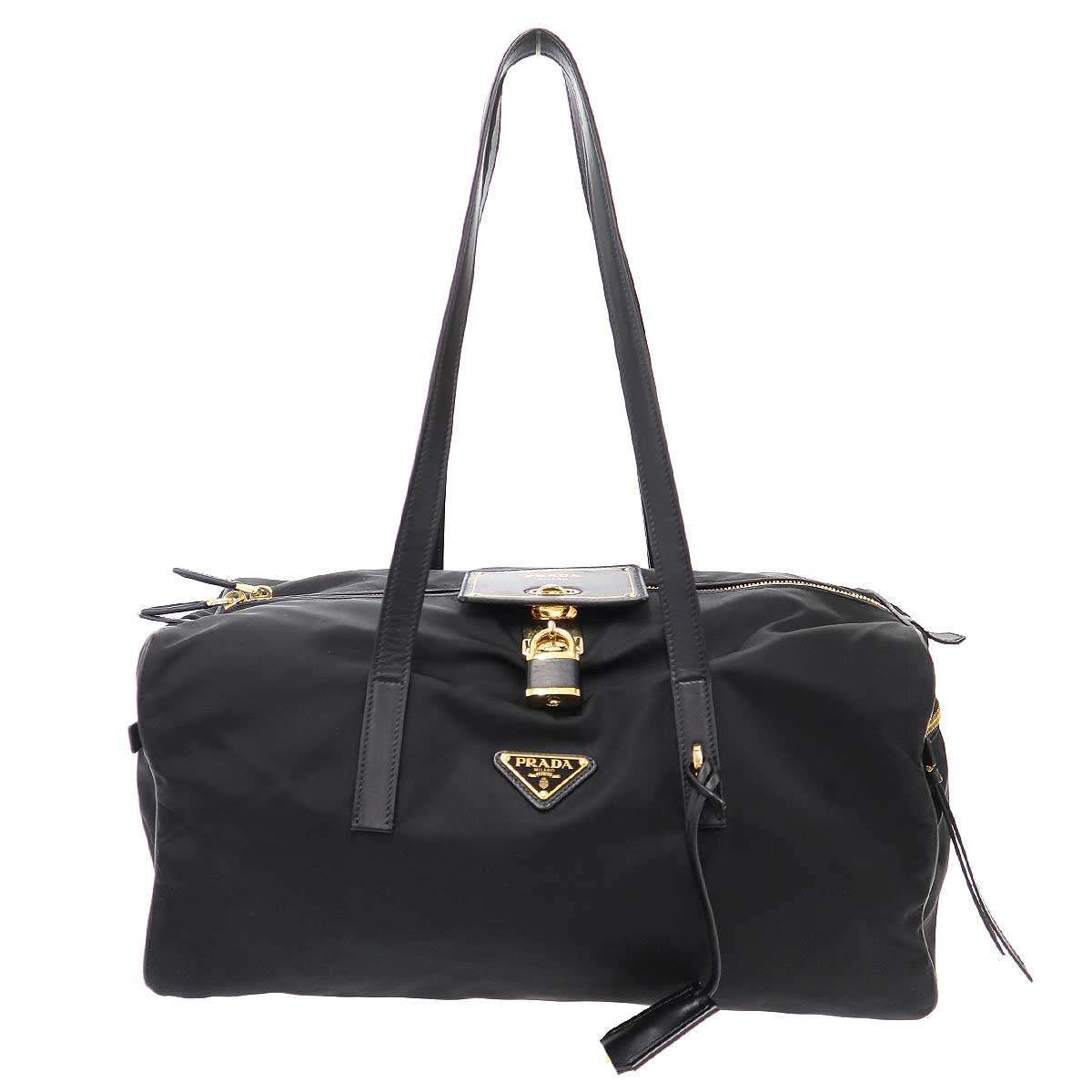 Prada Re-Nylon Large Top Handle Bag Black