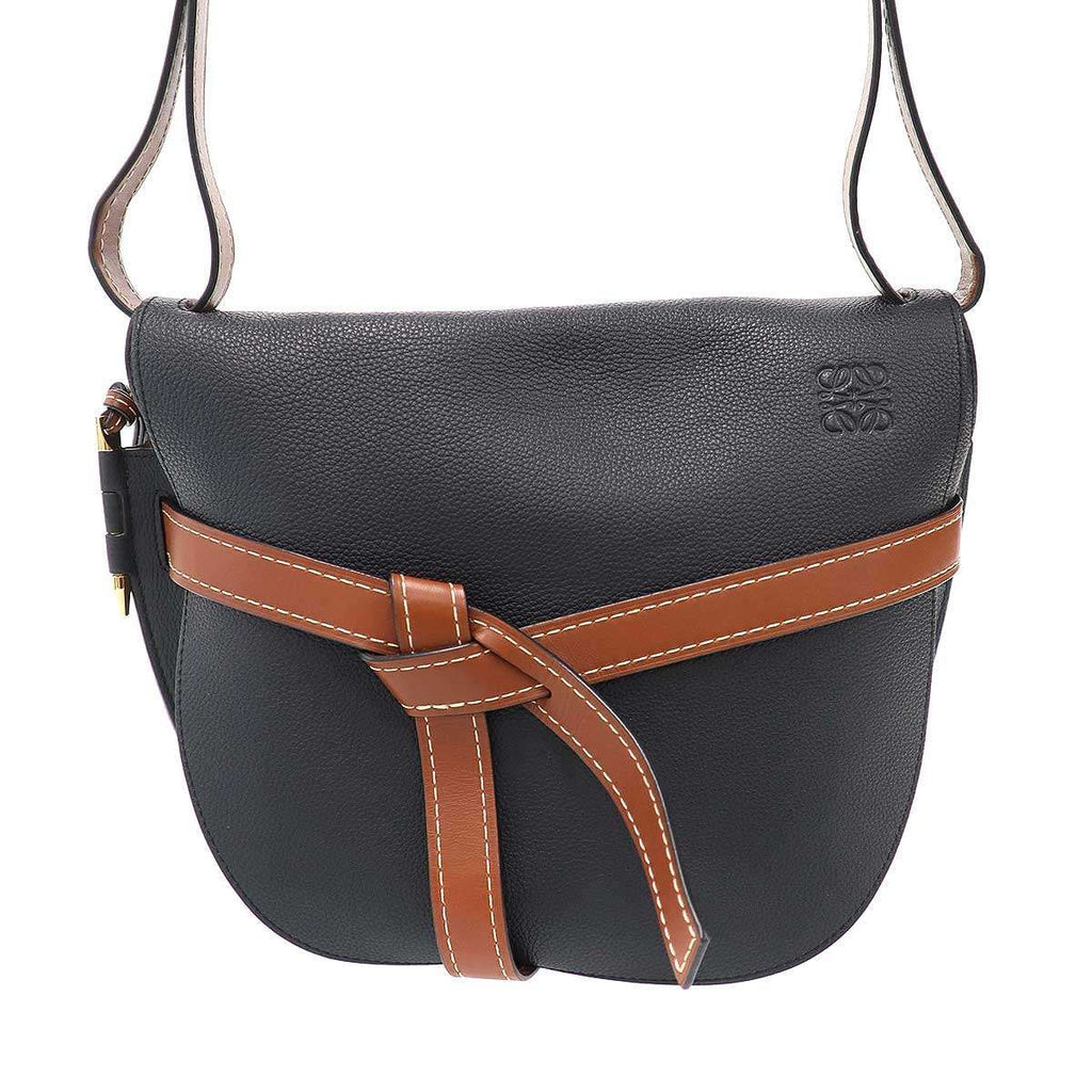 Loewe Gate Small Shoulder Bag Black Brown — view 2