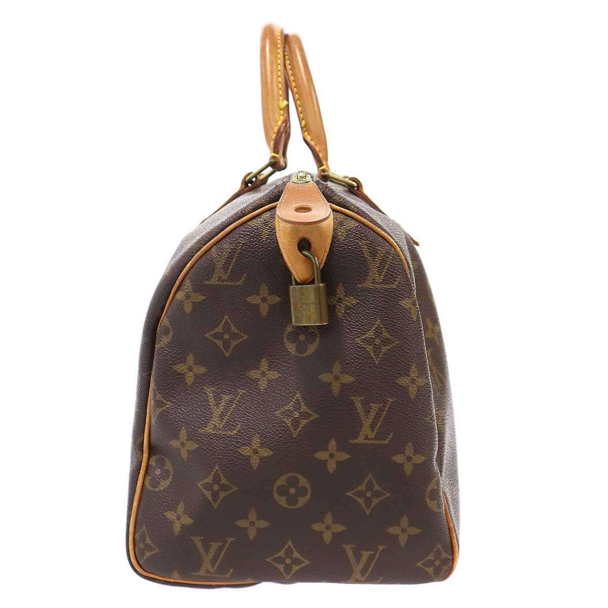 Louis Vuitton Speedy 30 Monogram Handbag Brown — view 3
