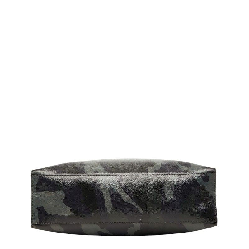 Prada Camouflage 2-Way Shoulder Bag Gray Purple Black Leather — view 3