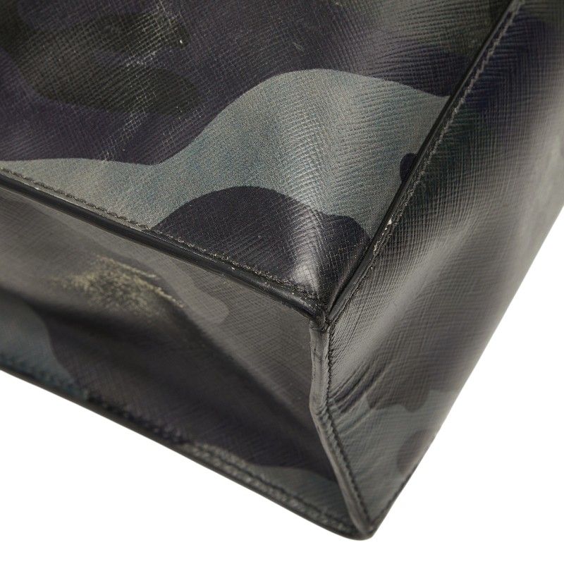 Prada Camouflage 2-Way Shoulder Bag Gray Purple Black Leather — view 7