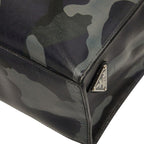 Prada Camouflage 2-Way Shoulder Bag Gray Purple Black Leather — view 6