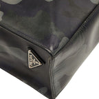 Prada Camouflage 2-Way Shoulder Bag Gray Purple Black Leather — view 5