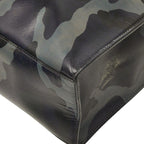 Prada Camouflage 2-Way Shoulder Bag Gray Purple Black Leather — view 4