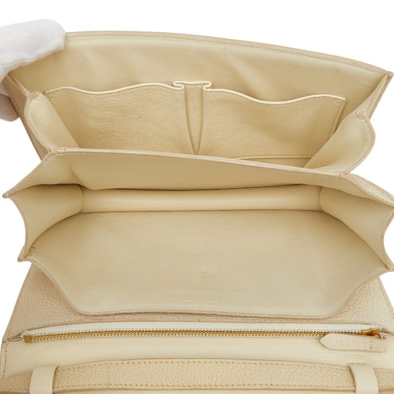 Celine Classic Box Shoulder Bag Ivory Leather — view 8