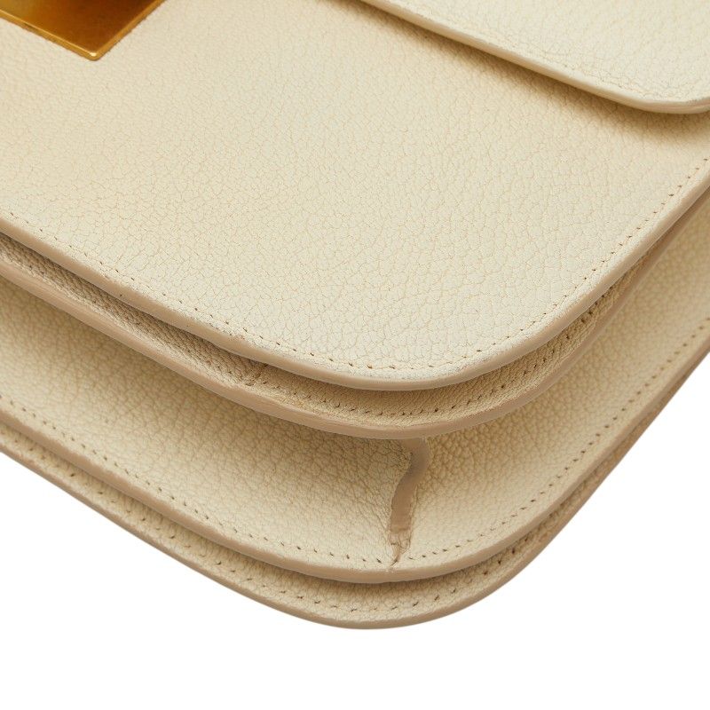 Celine Classic Box Shoulder Bag Ivory Leather — view 4
