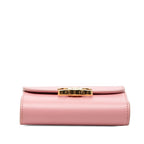 Celine Triomphe Small Flap Wallet Trifold Pink Leather — view 3