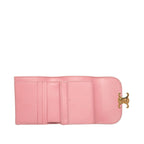 Celine Triomphe Small Flap Wallet Trifold Pink Leather — view 4