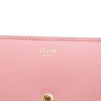 Celine Triomphe Small Flap Wallet Trifold Pink Leather — view 7