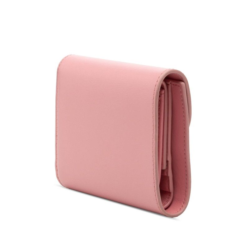 Celine Triomphe Small Flap Wallet Trifold Pink Leather — view 2